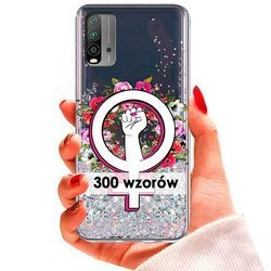 Etui do Xiaomi Redmi 9T brokatowe wzory CASE + SZKŁO