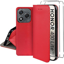 Etui do Honor 400 Lite SMART MAGNET CASE + 2X SZKŁO HARTOWANE