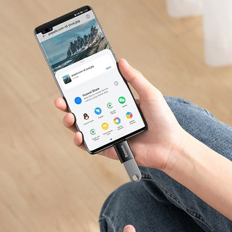 BASEUS PRZEJŚCIÓWKA ADAPTER USB-A DO USB-C TYPE-C OTG 3.1 TRANSMISJA 10GBPS