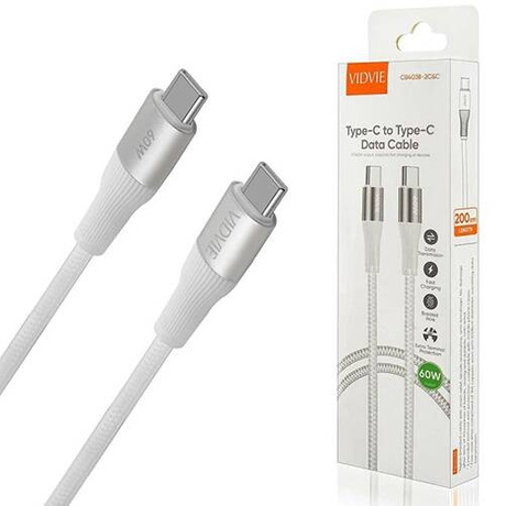 Kabel USB-C 3A 60W Dwustronny Szybkie Ładowanie Quick Charge 2m