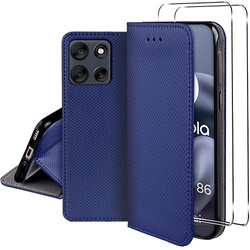Etui do Motorola Moto G86 5G / G86 Power 5G SMART MAGNET CASE + 2X SZKŁO HARTOWANE