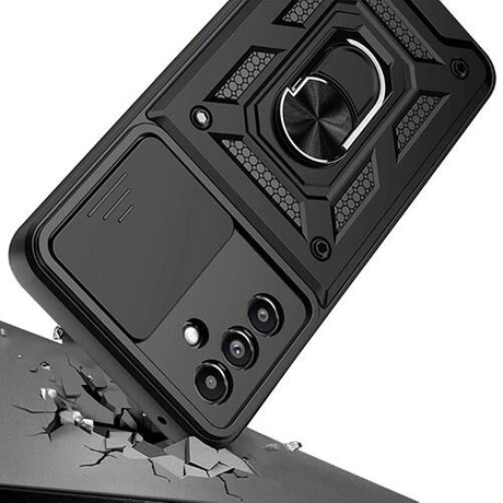 Etui do Samsung Galaxy S25 FE SLIDE RING CASE PANCERNE + 2x SZKŁO HARTOWANE