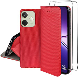 Etui do Oppo A5 Pro 5G SMART MAGNET CASE + 2X SZKŁO HARTOWANE