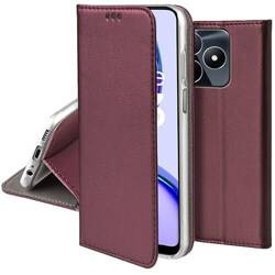 Etui do Realme C53 / C51 skórzane magnetyczne z klapką + SZKŁO HARTOWANE