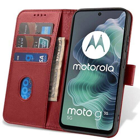 Etui do Motorola Moto G35 5G SKÓRZANE SKIN + SZKŁO HARTOWANE