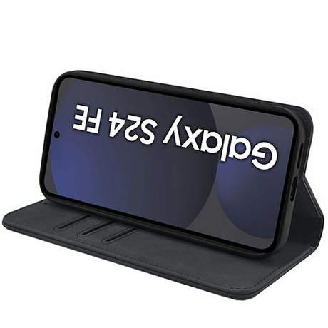 Etui do Samsung Galaxy S24 FE Skórzane Magnetyczne + 2x SZKŁO HARTOWANE 9H