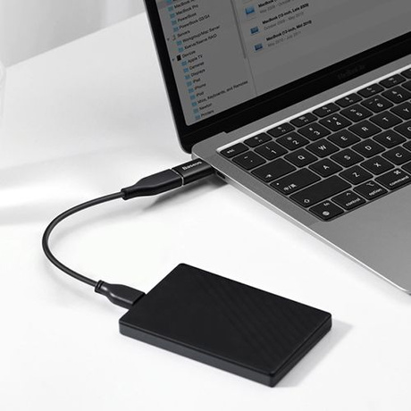 BASEUS PRZEJŚCIÓWKA ADAPTER USB-A DO USB-C TYPE-C OTG 3.1 TRANSMISJA 10GBPS