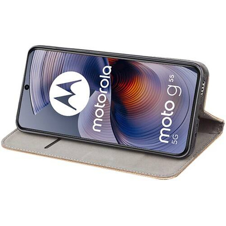 Etui do Motorola Moto G55 5G SMART MAGNET CASE + SZKŁO HARTOWANE