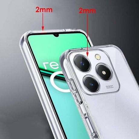 Etui do Realme Note 60 / C63 / C61 WZMACNIANE 360° CLEAR CASE + SZKŁO HARTOWANE