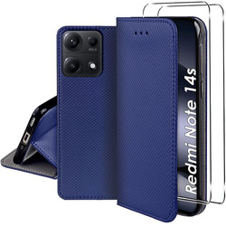 Etui do Xiaomi Redmi Note 14s SMART MAGNET CASE + 2X SZKŁO HARTOWANE