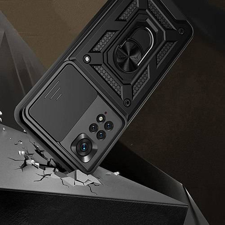 Etui do Xiaomi Redmi Note 11 Pro / 5G SLIDE RING CASE PANCERNE + SZKŁO HARTOWANE