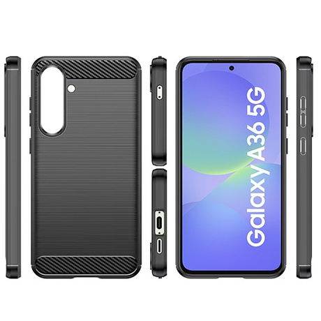 ETUI PANCERNE KARBON do Samsung Galaxy A36 5G + SZKŁO 5D