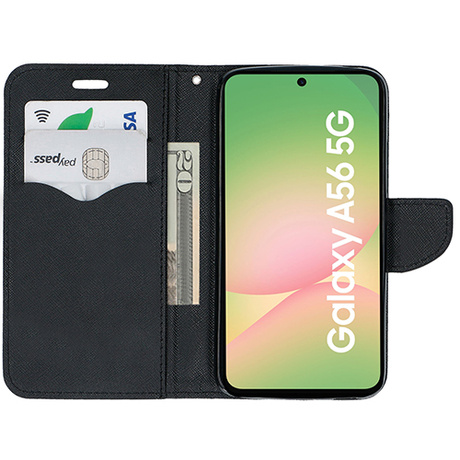 ETUI do Samsung Galaxy A56 5G PORTFEL CASE Z ZAPINKĄ + 2x SZKŁO SZYBKA 9H