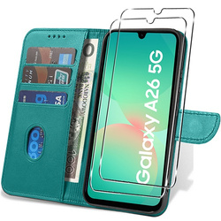 Etui do Samsung Galaxy A26 5G SKÓRZANE SKIN + 2x SZKŁO HARTOWANE 9H