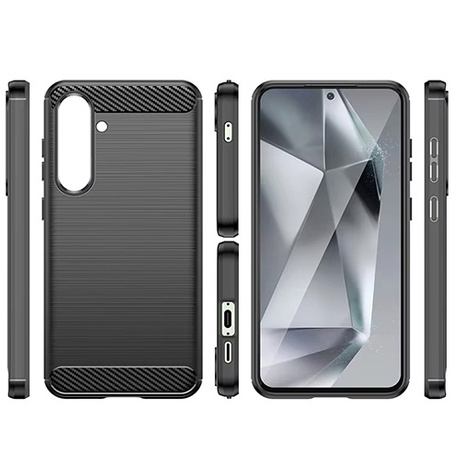 ETUI PANCERNE KARBON do Samsung Galaxy S24 FE + SZKŁO 5D