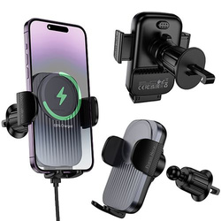 Uchwyt Samochodowy z ładowaniem indukcyjnym na kratkę nawiewu + kabel