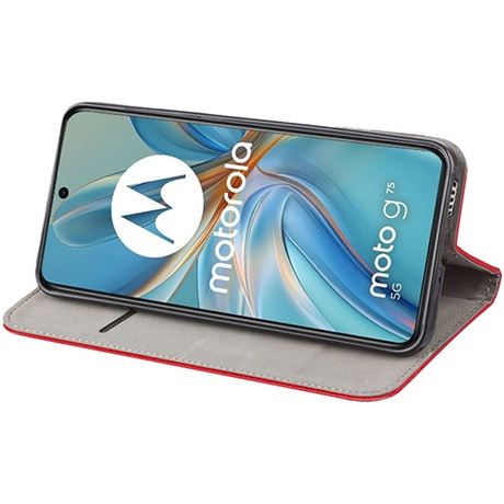 Etui do Motorola Moto G75 5G SMART MAGNET CASE + SZKŁO HARTOWANE