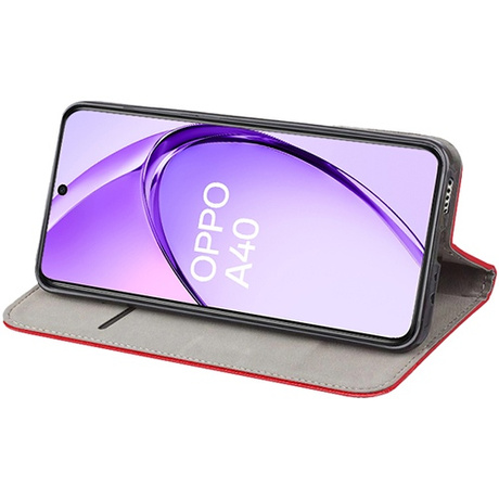 Etui do Oppo A40 / A40m SMART MAGNET CASE + SZKŁO HARTOWANE