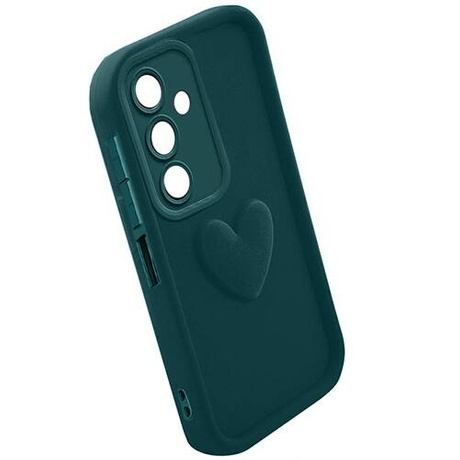 ETUI do Samsung Galaxy A55 5G SILIKONOWE MATOWE SERCE CASE + SZKŁO