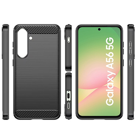 ETUI PANCERNE KARBON do Samsung Galaxy A56 5G + SZKŁO 5D