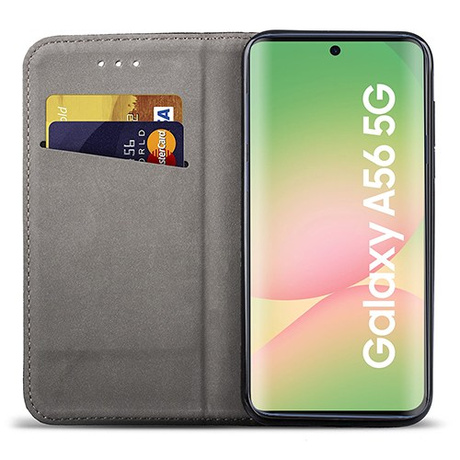Etui do Samsung Galaxy A56 5G skórzane magnetyczne z klapką + 2x SZKŁO HARTOWANE