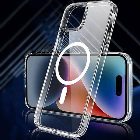 Etui do iPhone 15 DO MAGSAFE WZMACNIANE ANTI SHOCK CLEAR CASE + Szkło 9H