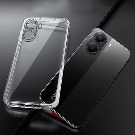 Etui do Xiaomi Poco X7 Pro 5G WZMACNIANE 360° CLEAR CASE + 2x SZKŁO HARTOWANE