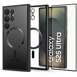 Etui do Samsung Galaxy S25 Ultra Silicone do Magsafe  + 5D SZKŁO