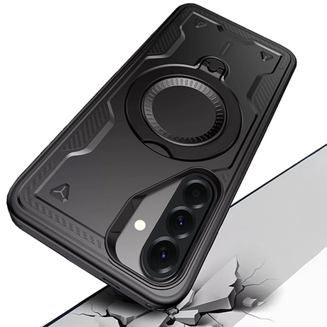 ETUI do Samsung Galaxy A26 5G PANCERNE MAGNETYCZNE MATT CASE + 2X SZKŁO