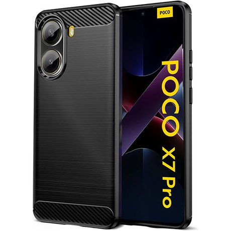 ETUI PANCERNE KARBON do Xiaomi Poco X7 Pro 5G +  2x SZKŁO HARTOWANE