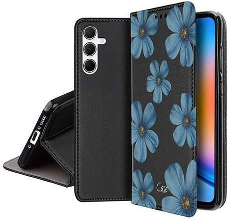 Etui SKÓRZANE do Samsung Galaxy S24 FE wzory PORTFEL + SZKŁO