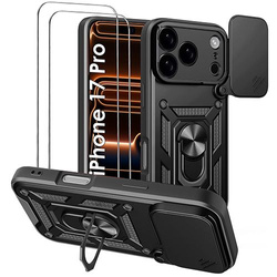 Etui do iPhone 17 Pro SLIDE RING CASE PANCERNE + 2x SZKŁO