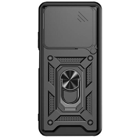 Etui do Realme Note 60 / C63 / C61 SLIDE RING CASE PANCERNE + SZKŁO HARTOWANE