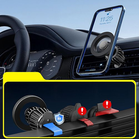 Blavec MOCNE MOCOWANIE UCHWYT SAMOCHODOWY DO MAGSAFE KRATKI AUTA NA TELEFON