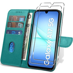 Etui do Samsung Galaxy A17 5G SKÓRZANE SKIN + 2x SZKŁO HARTOWANE 9H
