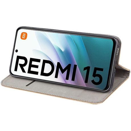 Etui z klapką do Xiaomi Redmi 15 4G / 5G SMART MAGNET CASE + 2X SZKŁO HARTOWANE