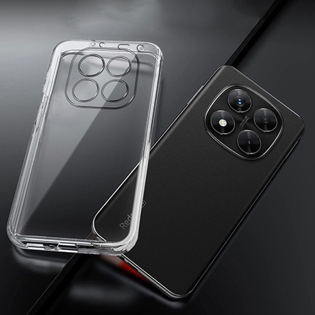 Etui do Xiaomi Redmi Note 14 Pro 5G | 14 Pro Plus 5G WZMACNIANE 360° CLEAR CASE + 5D SZKŁO HARTOWANE