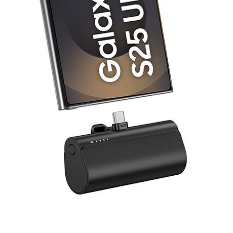 Powerbank mini USB-C 5000 mAh mały ładowarka z wbudowanym złączem Typ C