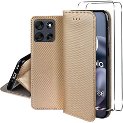 Etui do Motorola Moto G86 5G / G86 Power 5G SMART MAGNET CASE + 2X SZKŁO HARTOWANE