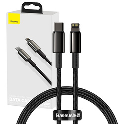 KABEL USB-C do Lightning iPhone PD 20W PD QC SZYBKI MOCNY PRZEWÓD W OPLOCIE 1 METR