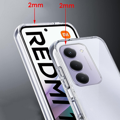 Etui do Xiaomi Redmi 15 4G / 5G WZMACNIANE 360° CASE + 2X SZKŁO HARTOWANE
