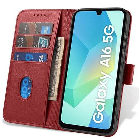 Etui do Samsung Galaxy A16 4G / 5G SKÓRZANE SKIN + SZKŁO HARTOWANE