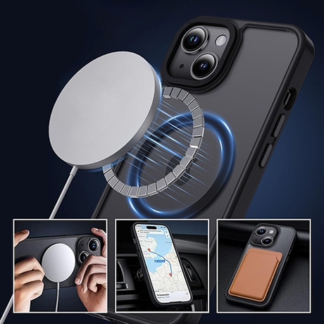 ETUI do iPhone 13 / iPhone 14 do MagSafe Magnetyczne Matowe Matt + 2x SZKŁO 9H