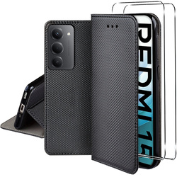 Etui z klapką do Xiaomi Redmi 15 4G / 5G SMART MAGNET CASE + 2X SZKŁO HARTOWANE