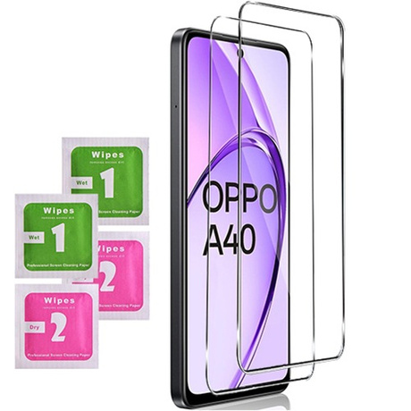 Etui do Oppo A40 / A40m skórzane magnetyczne z klapką + 2x SZKŁO HARTOWANE