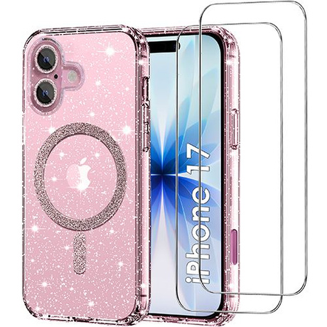 Etui do iPhone 17 do Magsafe Clear Shine  + SZKŁO HARTOWANE 5D