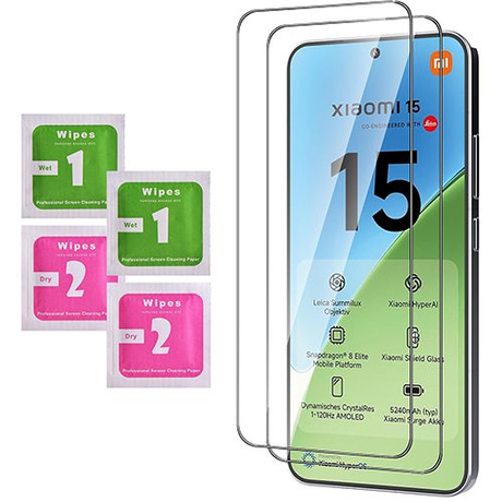 Etui do Xiaomi 15 5G WZMACNIANE 360° CLEAR CASE + 2x SZKŁO HARTOWANE