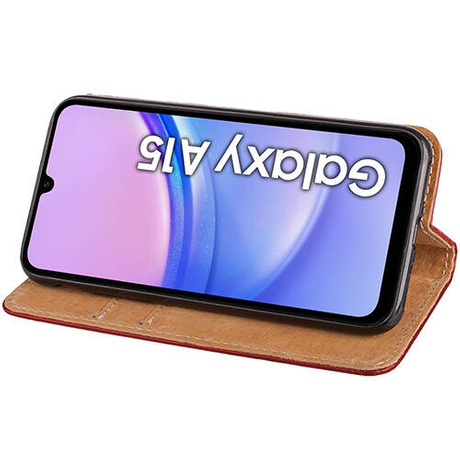 Etui do Samsung Galaxy A15 4G / A15 5G SKÓRZANE PORTFEL CASE + SZKŁO HARTOWANE