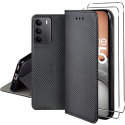 Etui do Realme C75 / Realme 14X 5G SMART MAGNET CASE + 2X SZKŁO HARTOWANE