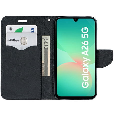 ETUI do Samsung Galaxy A26 5G PORTFEL CASE Z ZAPINKĄ + 2x SZKŁO SZYBKA 9H